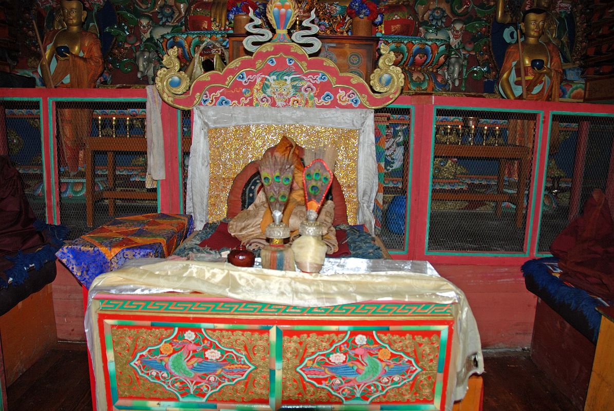 17 Decorative Main Seat In Dokhang Main Prayer Hall Of Tengboche Gompa